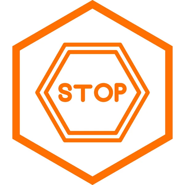 Stop Icono Signo Ilustración Vectorial — Vector de stock