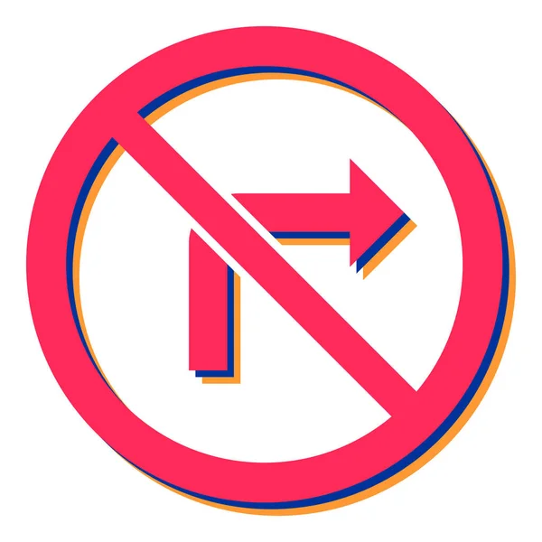 Turn Sign Icon Symbol Web Site Mobile — ストックベクタ