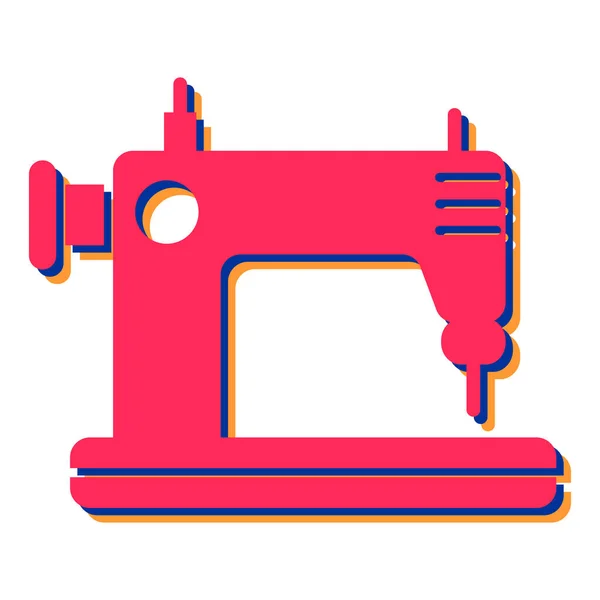 Sewing Machine Icon Outline Illustration Old Typewriter Vector Icons Web — Stockvektor