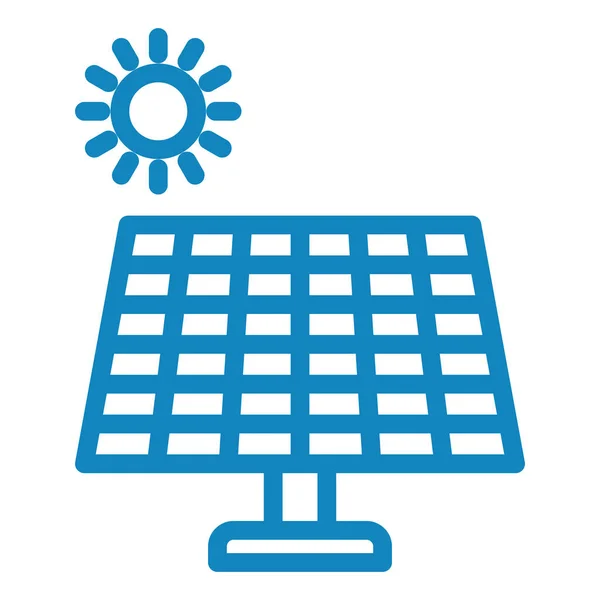 太陽エネルギー アイコン ウェブ用の太陽ベクトルアイコンの概略図 — ストックベクタ