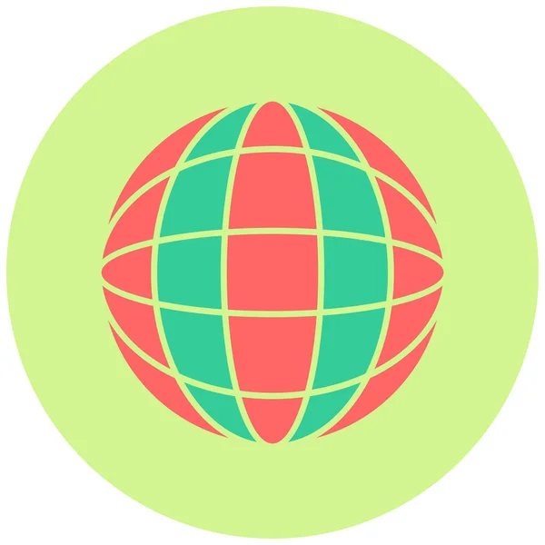 Globe Icône Web Illustration Simple — Image vectorielle