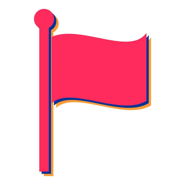 Icono Bandera Diseño Plano Estilo Eps — Vector de stock