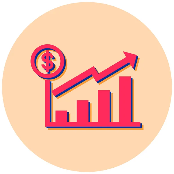 Business Graph Icon Vector Illustration — Stock Vector