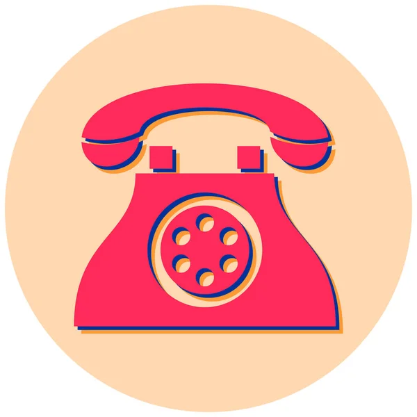 Telefono Web Icon Design Semplice — Vettoriale Stock