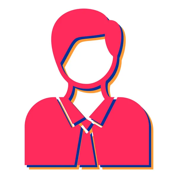 Woman Hat Icon Flat Illustration Man Pictogram Vector Symbol Web — Image vectorielle