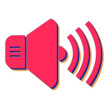 Megafon ikonu vektör illüstrasyonu