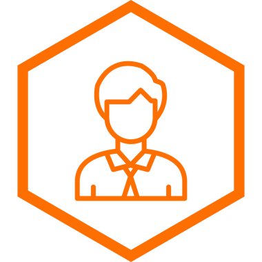 Bir insan simgesinin vektör illüstrasyonu