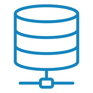veritabanı. Web simgesi basit illüstrasyon