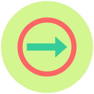 Sağ Ok. Web simgesi basit tasarım