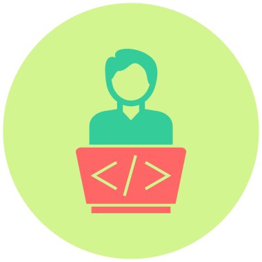 Programcı modern simgesinin vektör illüstrasyonu