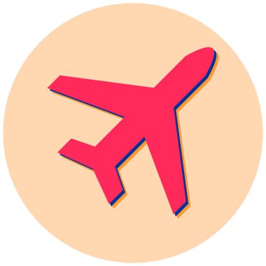 Uçak. Web simgesi basit illüstrasyon