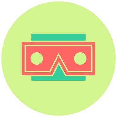 Stereoskop. Web simgesi basit illüstrasyon