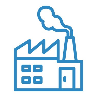 Fabrika. Web simgesi basit illüstrasyon