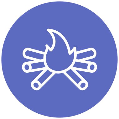 Yangın. Web simgesi basit illüstrasyon