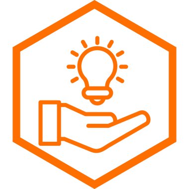 Bir fikrim var. Web simgesi basit illüstrasyon