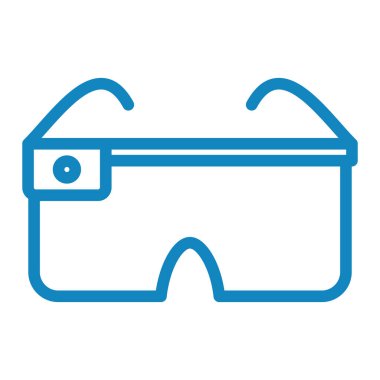 Gözlük. Web simgesi basit illüstrasyon