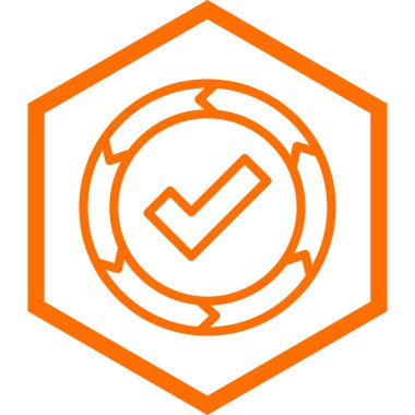 arkaplan vektörü çiziminde turuncu ve beyaz çizgi simgesi