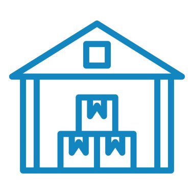 Depo. Web simgesi basit illüstrasyon