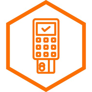 ATM makine kutsal kişilerin resmi, vektör çizim