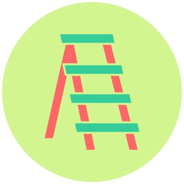 Merdiven. Web simgesi basit illüstrasyon