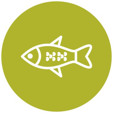 Balık. Web simgesi basit illüstrasyon