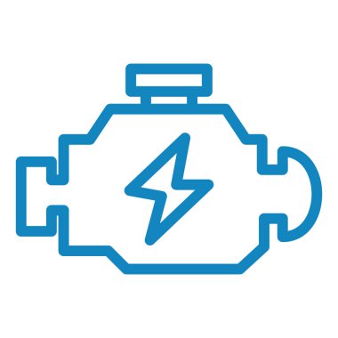 Elektrikli araba. Basit resimleme