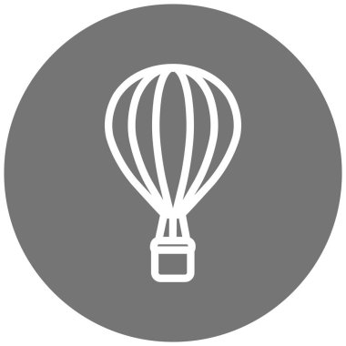 Sıcak hava balonu ikonu. Web tasarımı için basit bir hindi vektör sembolü çizimi