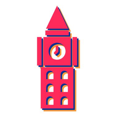 Bir bina simgesinin vektör illüstrasyonu