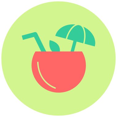 Kokteyl. Web simgesi basit illüstrasyon