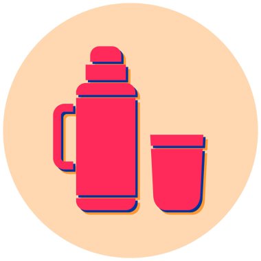 kahve fincanı simgesi, vektör illüstrasyonu