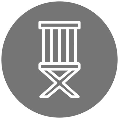 Sandalye. Web simgesi basit illüstrasyon