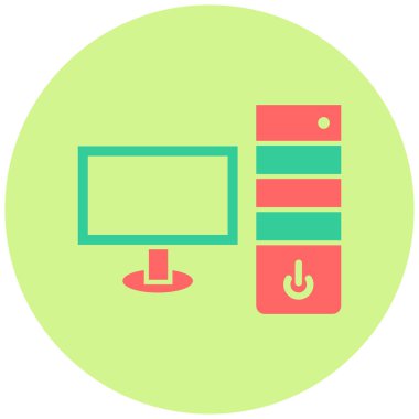 Bilgisayar. Web simgesi basit illüstrasyon