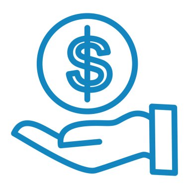 Dolar para birimi sembolü vektör düzenlenebilir vuruş çizgisi