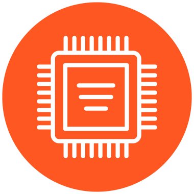 İşlemci. Web simgesi basit illüstrasyon