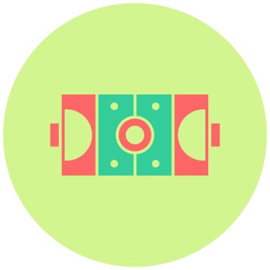 Hokey sahası. Web simgesi basit illüstrasyon