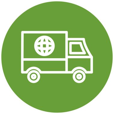 Teslimat. Web simgesi basit illüstrasyon