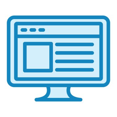 tarayıcı simgesi vektör illüstrasyonu