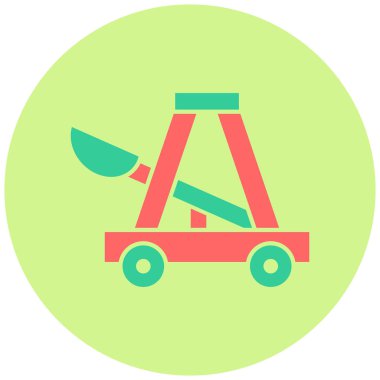 Mancınık. Web simgesi basit illüstrasyon