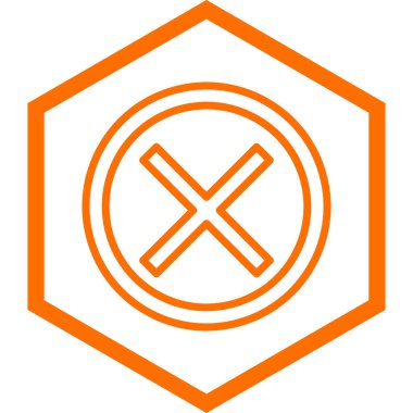 İptal et. Web simgesi basit illüstrasyon