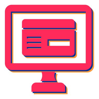 Kredi kartı ikonu vektör illüstrasyonu