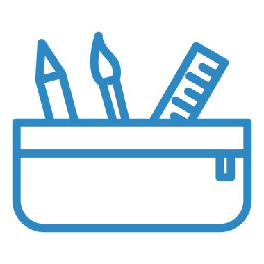 Kırtasiye malzemeleri. Web simgesi basit illüstrasyon