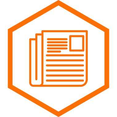 gazete simgesi, vektör illüstrasyonu