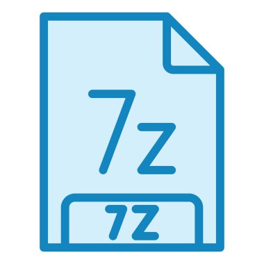 7Z dosya biçimi vektör illüstrasyonu
