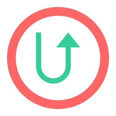 Sağ ok vektör simgesini çevirin