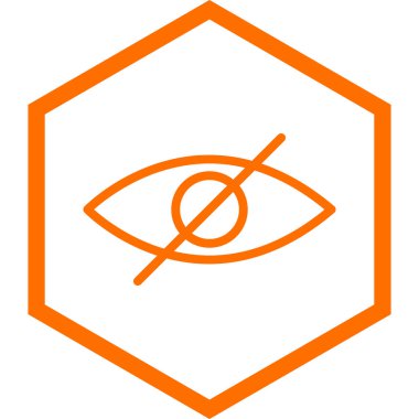 Bir turuncu göz simgesinin vektör çizimi