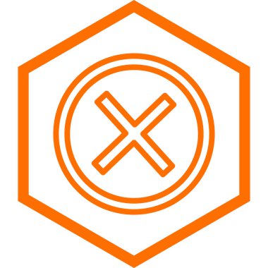 İptal et. Web simgesi basit illüstrasyon