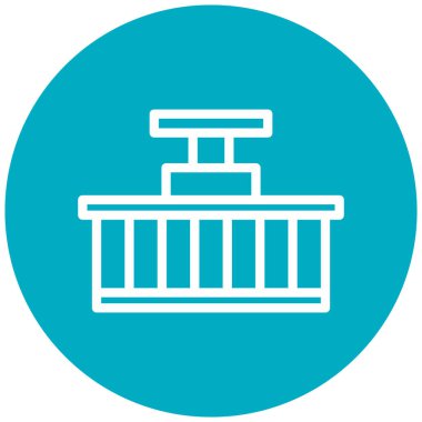 Bir tren simgesinin vektör illüstrasyonu