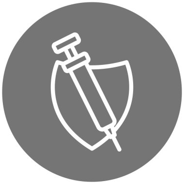 Bir şırınga simgesinin vektör çizimi