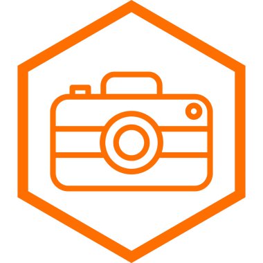 fotoğraf makinesi ikon vektör illüstrasyonu