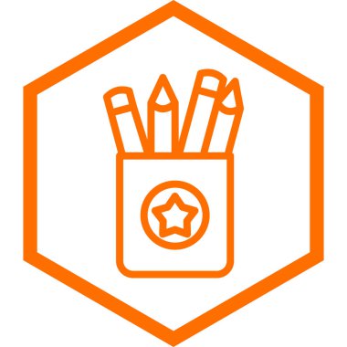 Kalem. Web simgesi basit illüstrasyon